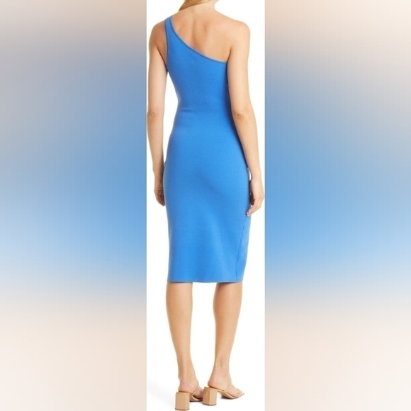 A.L.C. Colby One-Shoulder Blue Sheath Dress Size L Large - Picture 8 of 8